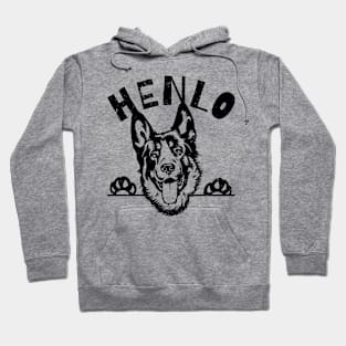 German Shepherd Cute Hello Hoodie